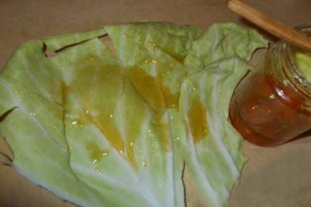Капустный лист с медом